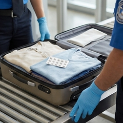 Faire entrer du viagra aux États-Unis en passant la douane et en prenant l'avion.